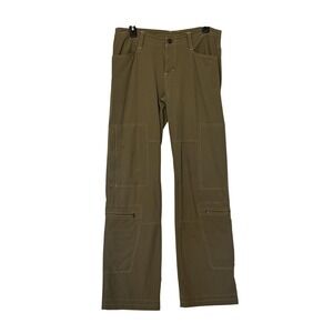 Kuhl Pants Womens 10‎ Tan Stretch Nylon Hiking Zip Pockets Outdoor Tech Trail
